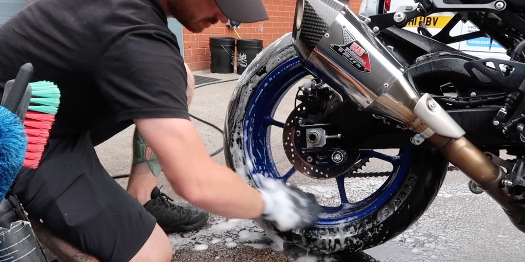 Safely Clean a Superbike